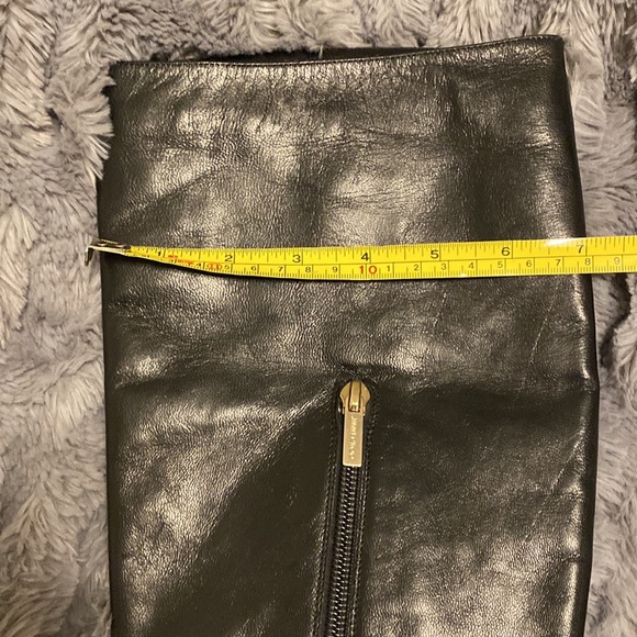 Jimmy Choo, black leather flat boots, thin/ narrow calf, Size 40 / 9.5US - Picture 13 of 15